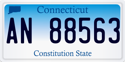 CT license plate AN88563