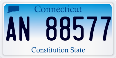 CT license plate AN88577