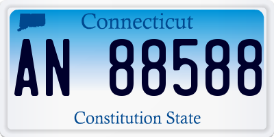 CT license plate AN88588
