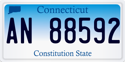 CT license plate AN88592
