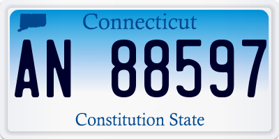 CT license plate AN88597
