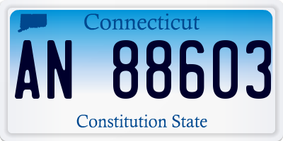 CT license plate AN88603