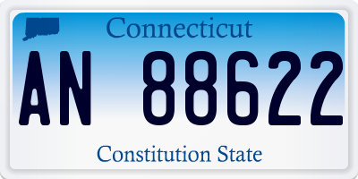 CT license plate AN88622