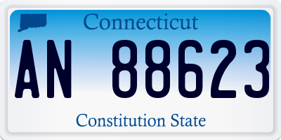CT license plate AN88623