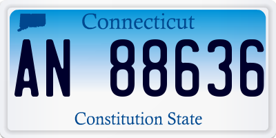 CT license plate AN88636