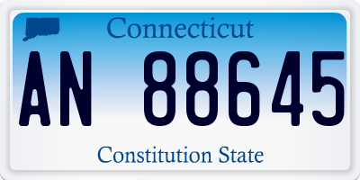 CT license plate AN88645