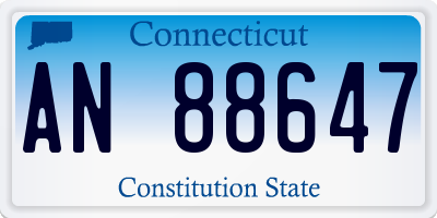 CT license plate AN88647
