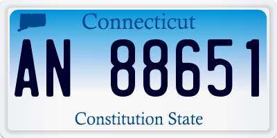 CT license plate AN88651