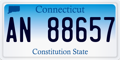 CT license plate AN88657