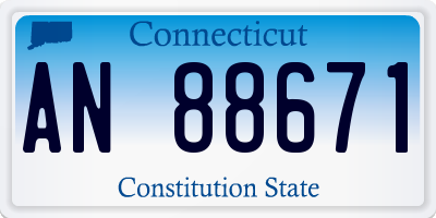 CT license plate AN88671