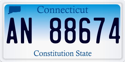CT license plate AN88674