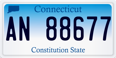 CT license plate AN88677