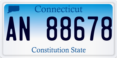 CT license plate AN88678