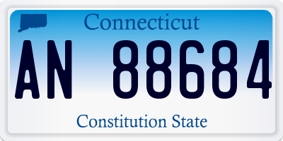 CT license plate AN88684