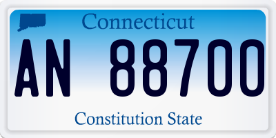 CT license plate AN88700