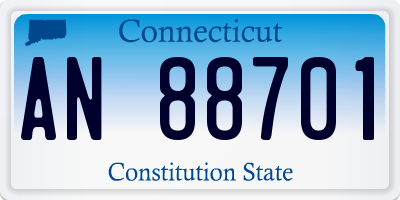 CT license plate AN88701