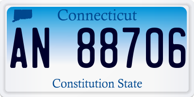 CT license plate AN88706