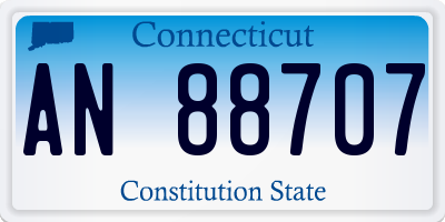 CT license plate AN88707