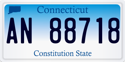 CT license plate AN88718