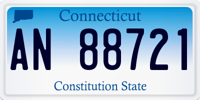 CT license plate AN88721