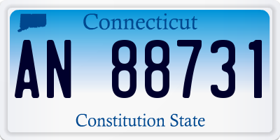 CT license plate AN88731