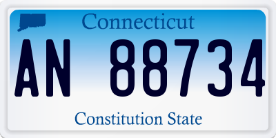 CT license plate AN88734