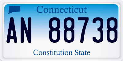 CT license plate AN88738