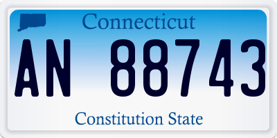 CT license plate AN88743