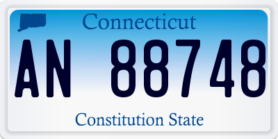 CT license plate AN88748
