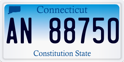 CT license plate AN88750