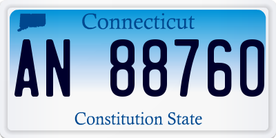 CT license plate AN88760