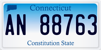 CT license plate AN88763