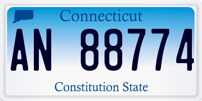 CT license plate AN88774