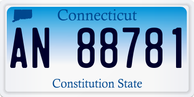 CT license plate AN88781