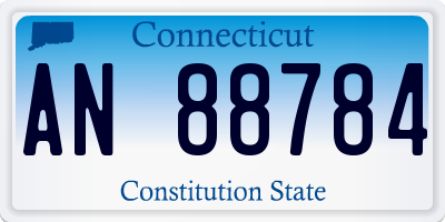 CT license plate AN88784