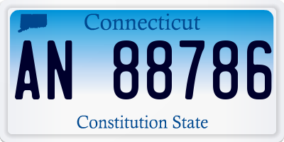 CT license plate AN88786