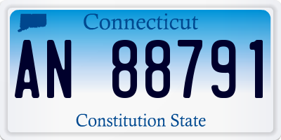 CT license plate AN88791