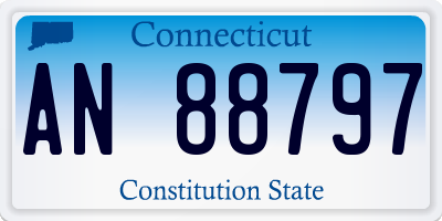 CT license plate AN88797