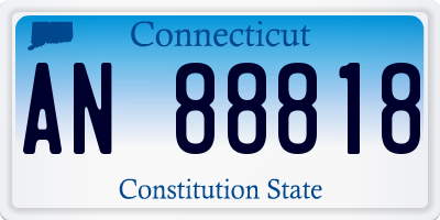 CT license plate AN88818