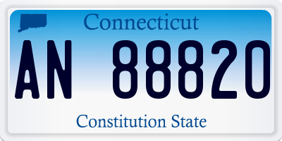 CT license plate AN88820