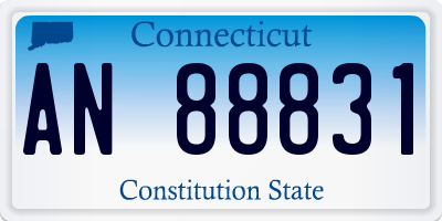 CT license plate AN88831