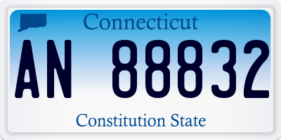 CT license plate AN88832