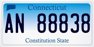 CT license plate AN88838