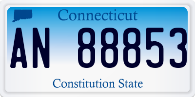 CT license plate AN88853