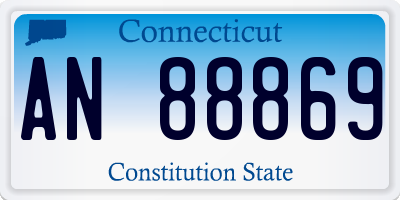CT license plate AN88869
