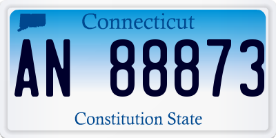 CT license plate AN88873