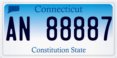 CT license plate AN88887