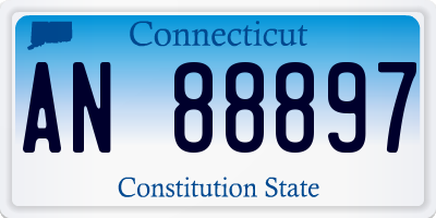 CT license plate AN88897