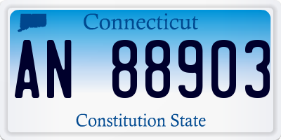 CT license plate AN88903