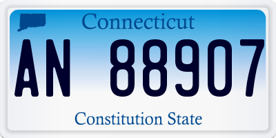 CT license plate AN88907